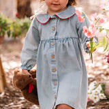 Clementine Dress in Denim Darling