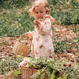 Overall Romper in Cherry Bloom