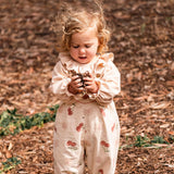 Overall Romper in Cherry Bloom