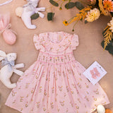 Smock Flutter Dress in Dancing Tulips