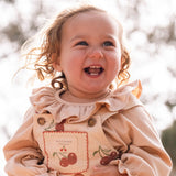 Overall Romper in Cherry Bloom