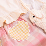 Heart Pocket Pant Set in Pink Gingham