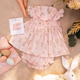 Smock Flutter Set in Dancing Tulips