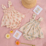 Crochet Clip Set in Pink Rose