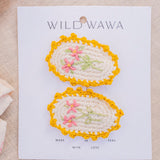 Crochet Clip Set in Early Blooms