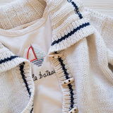 Sail Away Cardigan in Salt/Navy