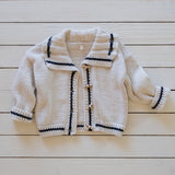 Sail Away Cardigan in Salt/Navy