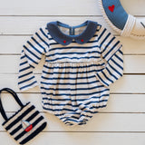 Marina Romper in Navy Stripe