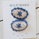 Crochet Clip Set in Blue Hour