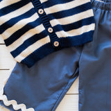 Wide-leg Pant in Mar Azul
