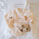 Gauze Bundle Set in Embroidered Cherries