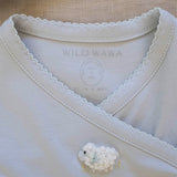 Pima Embroidered Bundle Set in Blue Lamb