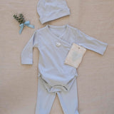 Pima Embroidered Bundle Set in Blue Lamb