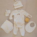 Pima Embroidered Bundle Set in Honey Bear