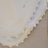 Bib/Mittens/Burp Cloth in Pearl