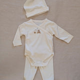 Pima Embroidered Bundle Set in Honey Bear