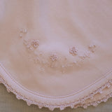 Receiving Blanket w/Crochet Trim in Pink