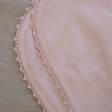 Receiving Blanket w/Crochet Trim in Pink