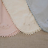 Receiving Blanket w/Crochet Trim in Blue