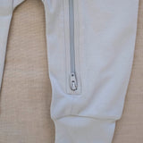 Pima Embroidered Footless Sleeper in Blue Bunny