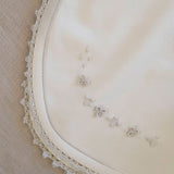 Pima Embroidered Footie in Pearl Flower Bear