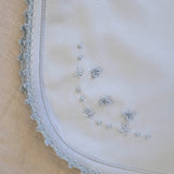 Receiving Blanket w/Crochet Trim in Blue