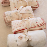 Embroidered Swaddle in Bees