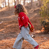 Bow Sweater in Crimson
