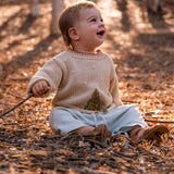 Christmas Tree Sweater in Taupe