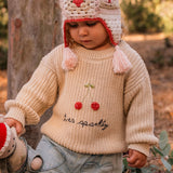 Très Sparkly Sweater in Ecru