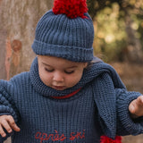 Knitted Scarf in Midnight Blue