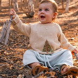 Christmas Tree Sweater in Taupe