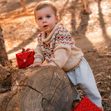 Intarsia Sweater in Ecru
