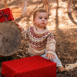 Intarsia Sweater in Ecru