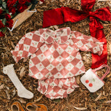 Georgina Set - Cherry Patchwork Crimson
