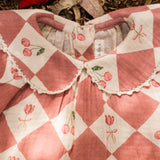 Georgina Set - Cherry Patchwork Crimson