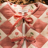 Quilted Jacket Set - Cherry Patchwork Crimson