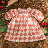 Clara Dress - Cherry Patchwork Crimson