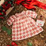 Clara Dress - Cherry Patchwork Crimson