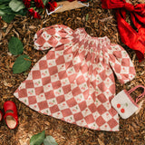 Clara Dress - Cherry Patchwork Crimson