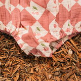 Hazel Romper - Cherry Patchwork Crimson