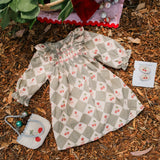 Noelle Dress - Cherry Patchwork Vintage Blue