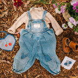 Crochet Heart Purse - Baby Blues