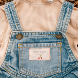 Ribbed Turtleneck - Natural/Denim