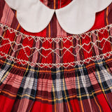 Scallop Two Piece Set - Tartan Red