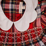 Scallop Two Piece Set - Tartan Red