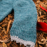 Velvet Bow Sweater - Aegean Blue