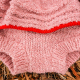 Velvet Bow Romper - Rosewood/Ruby