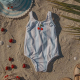 Cherry Swimsuit in Blue Striple