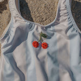 Cherry Swimsuit in Blue Striple